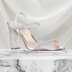 Nina Elegant Silver Women's Heels